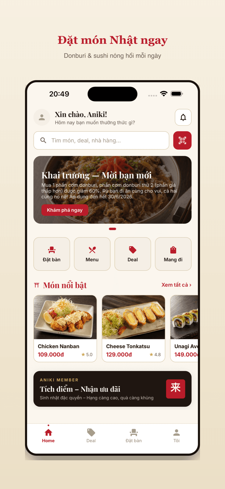 Ứng dụng khách hàng ANIKI